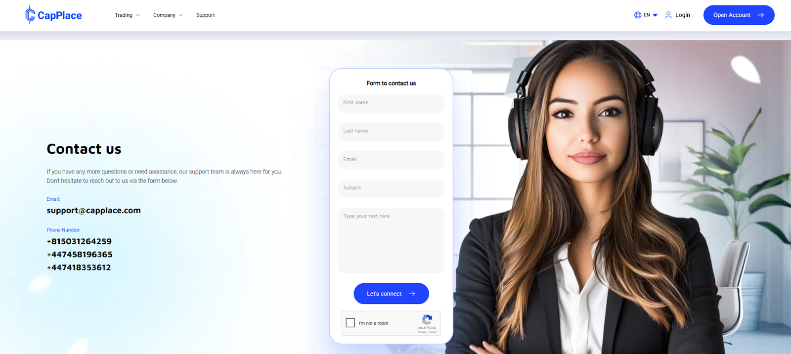 CapPlace Review – Trading Platform, Accounts, Fees & Conditions 6 Customer Support